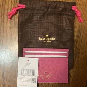 Kate Spade Cardholder in Nouveau Rose, NWT With Dust Bags.